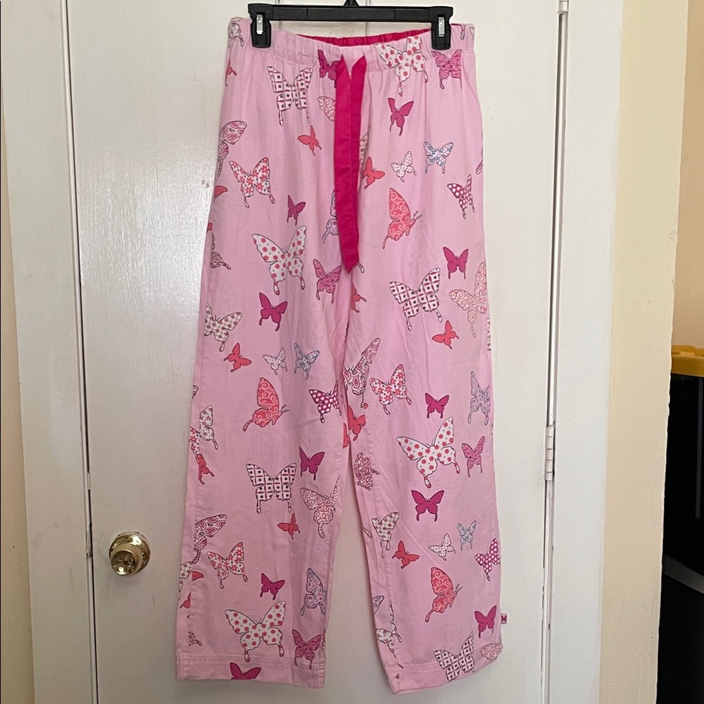 Nick & Nora Pink Butterfly Print Pajama Pants